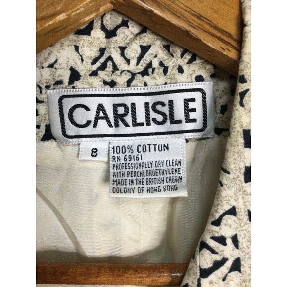 Vintage Carlisle Women Printed Sleeveless Button-Up Top/Vest & Shorts Set Size 8 - Picture 4 of 10